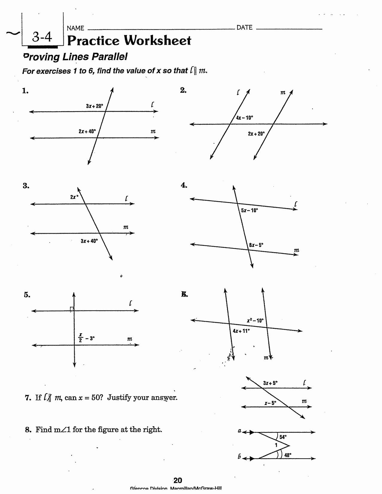 Parallel Lines Transversal Worksheet Awesome 13 Best Of Proving Triangles Congruent Worksheet