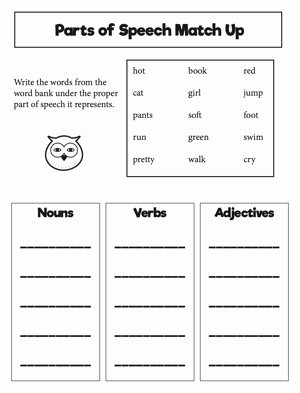Part Of Speech Worksheet Pdf Unique Fun Ways to Teach Parts Of Speech