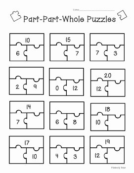 Part Part whole Worksheet Inspirational Part Part whole Puzzle Pack Math Practice Worksheets 3