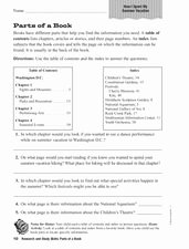 Parts Of A Book Worksheet Lovely Parts Of A Book 6th 7th Grade Worksheet