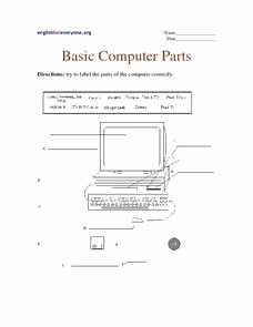 Parts Of A Computer Worksheet Elegant گجرات In Punjab Basic Parts Of Puter