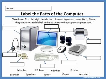 Parts Of A Computer Worksheet Elegant Label the Parts Of the Puter &amp; sorting Interactive Drag