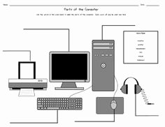 Parts Of A Computer Worksheet Elegant Puter Worksheet for Grade 1