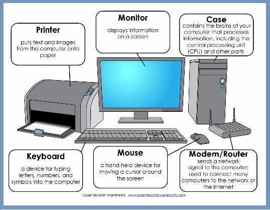 Parts Of A Computer Worksheet New Help Your Students Acquainted with the Parts Of A