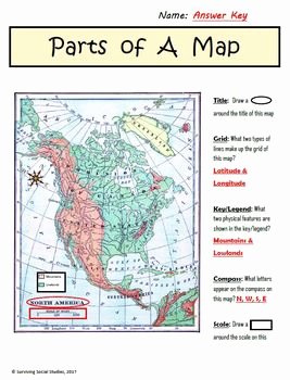 Parts Of A Map Worksheet Awesome Free Geography Worksheets Continents Oceans Usa Rivers