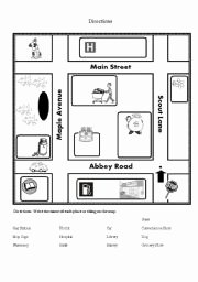 Parts Of A Map Worksheet Fresh Directions with Map Esl Worksheet by Melester