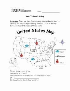Parts Of A Map Worksheet Inspirational Labeling Parts Of Map Lesson Plans &amp; Worksheets Reviewed