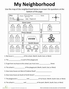 Parts Of A Map Worksheet Lovely 15 Best Of Following Directions First Grade