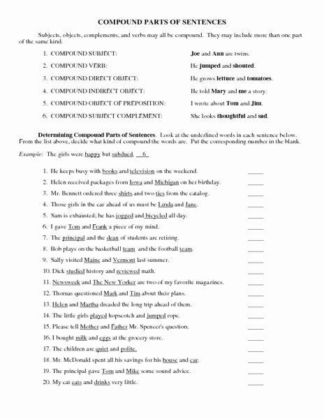 Parts Of A Sentence Worksheet Beautiful Parts Sentences Driverlayer Search Engine