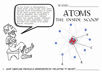 Parts Of An atom Worksheet Fresh Science atoms atomic Structure Parts Of An atom Worksheet