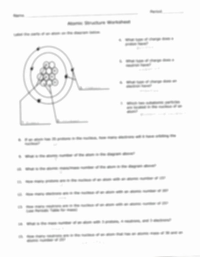 Parts Of An atom Worksheet New Img 0006 Pdf Period Name atomic Structure