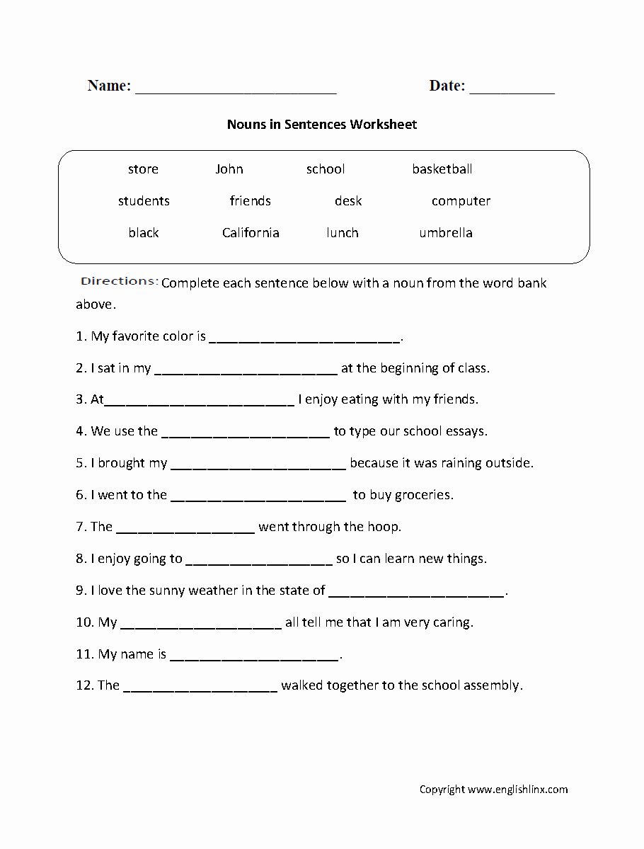Parts Of Speech Worksheet Pdf Awesome Parts Speech Worksheets