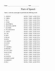 Parts Of Speech Worksheet Pdf Best Of Pdf Parts Speech Worksheets Filecloudjam