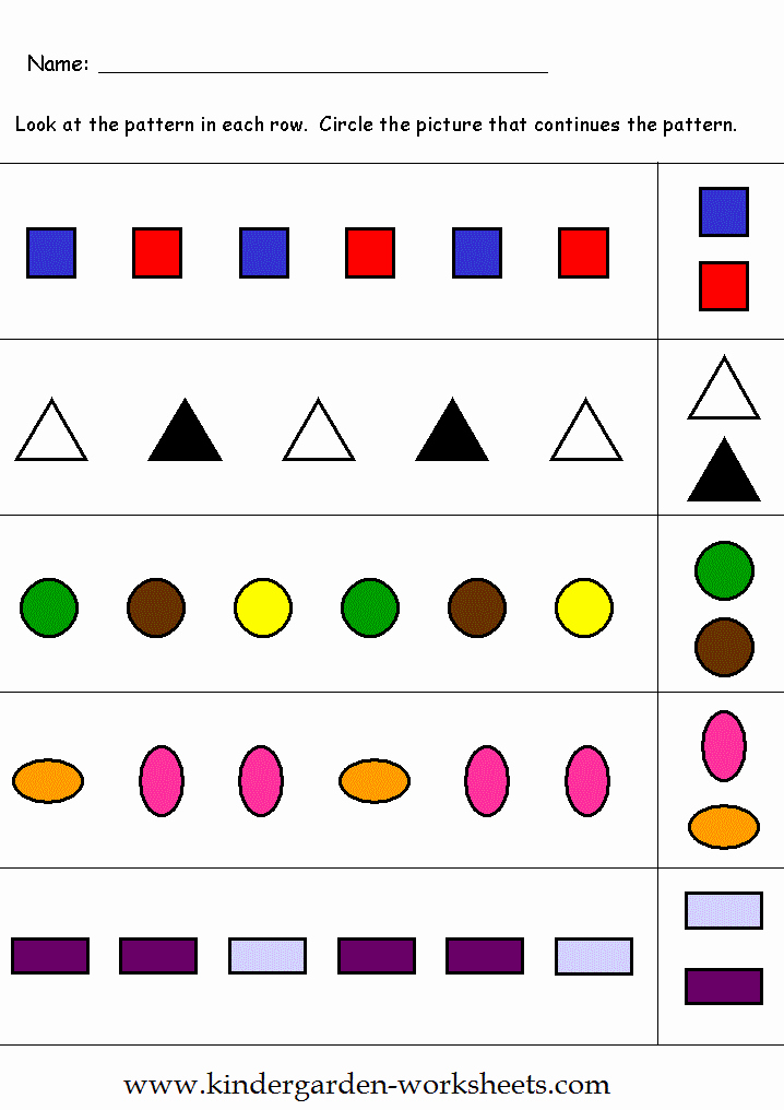 Patterns Worksheet for Kindergarten Inspirational Kindergarten Worksheets Kindergarten Pattern Worksheets