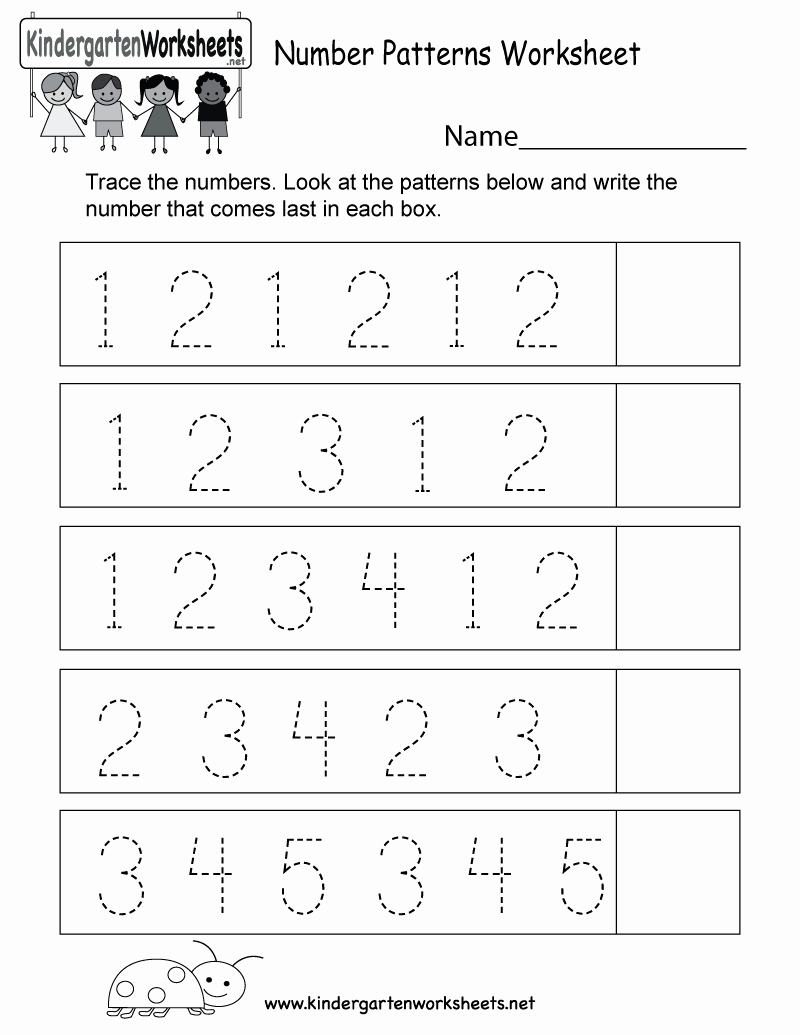 Patterns Worksheet for Kindergarten Lovely This is A Number Patterns Worksheet Kids Can Trace the