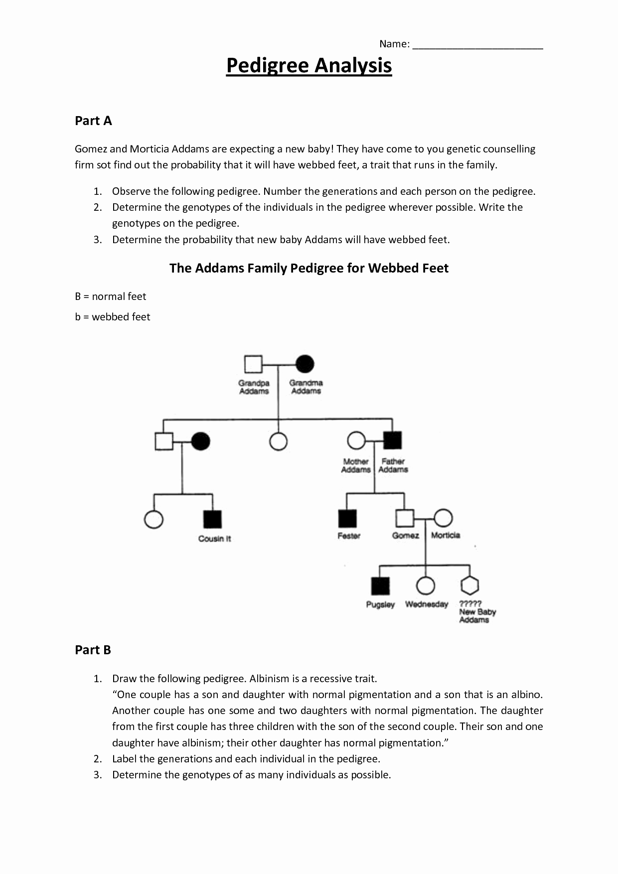 Pedigree Worksheet Answer Key Lovely 15 Best Of Pedigree Problem Worksheet Answers