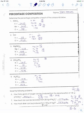 Percent Composition Worksheet Answers Inspirational Chemistry Percent Position Worksheet