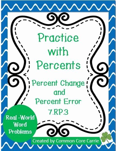 Percent Error Worksheet Answer Key New Percent Change and Percent Error Worksheets 7 Rp 3