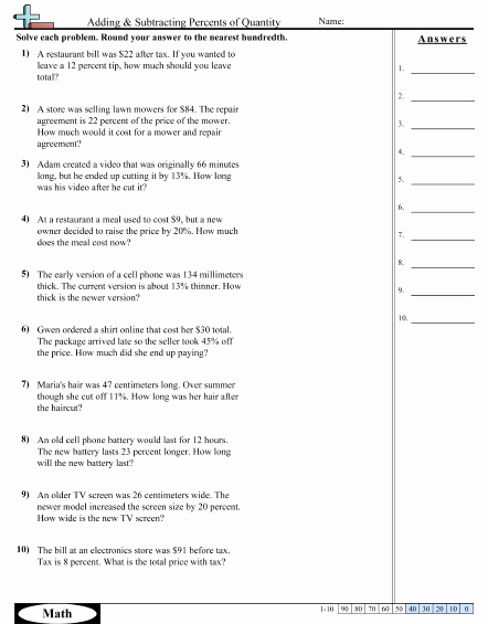 Percent Error Worksheet Answers Inspirational 7 Rp 3 Worksheets