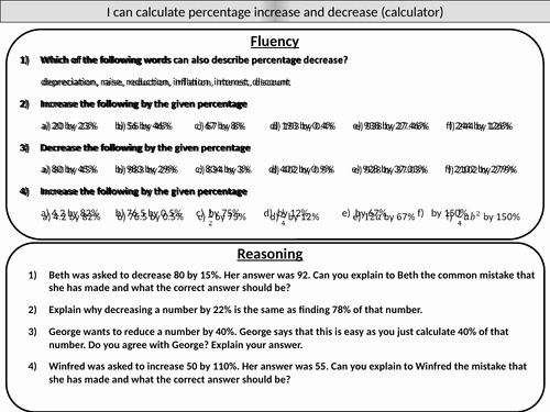 Percentage Increase and Decrease Worksheet Fresh Percentage Increase and Decrease Calculator Mastery