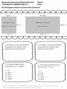 Perimeter Word Problems Worksheet Best Of 4th Grade area and Perimeter Word Problems Worksheets