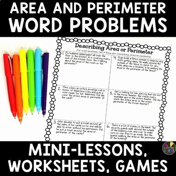 Perimeter Word Problems Worksheet Best Of area and Perimeter Word Problems area Perimeter