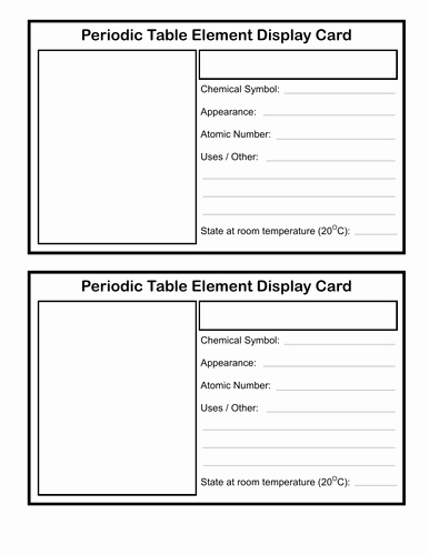 Periodic Table Of Elements Worksheet Beautiful Periodic Table Element Homework Cards by Dazayling
