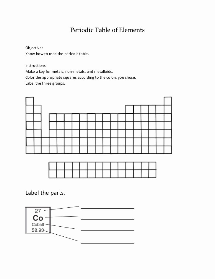 Periodic Table Of Elements Worksheet Best Of Periodic Table Worksheet