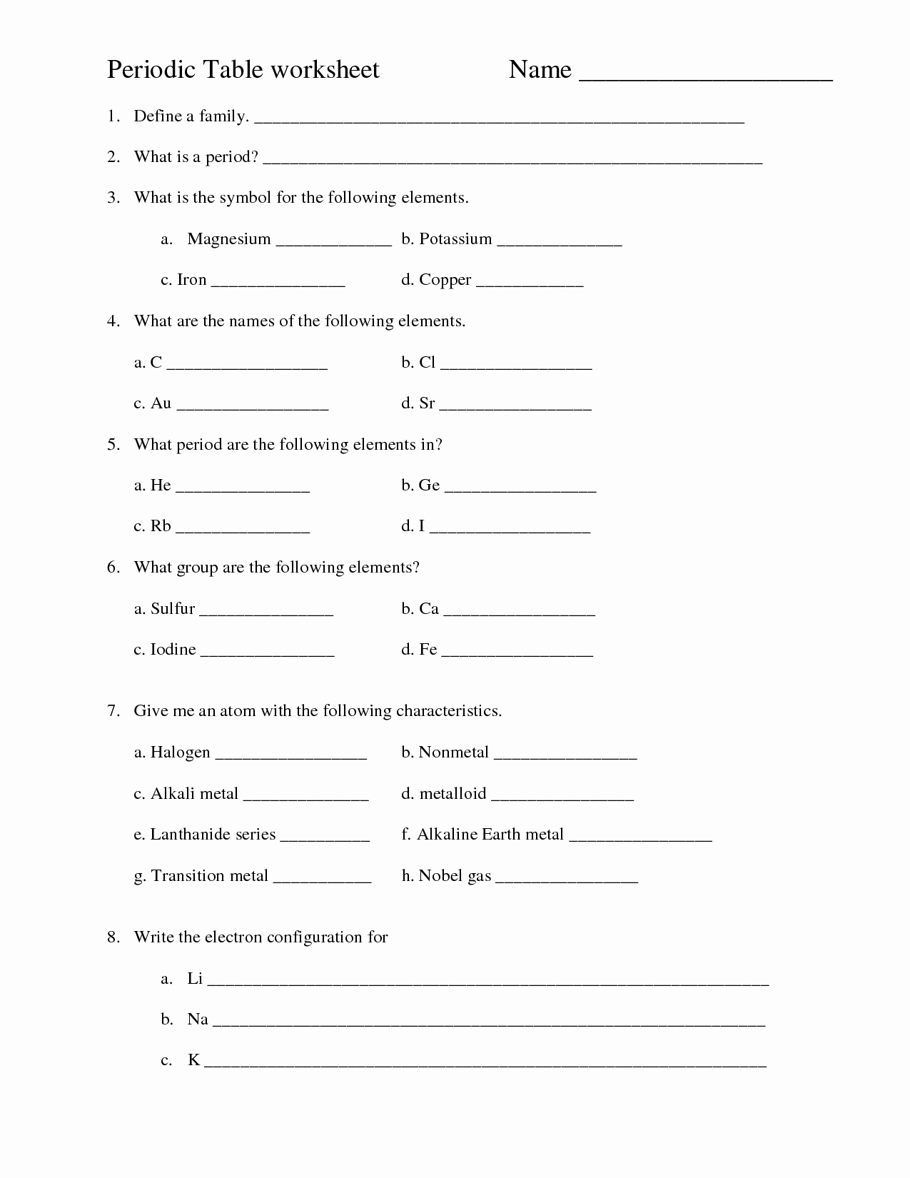 Periodic Table Puns Worksheet Fresh Periodic Table Scavenger Hunt Worksheet Answers