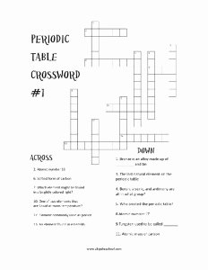 Periodic Table Puzzle Worksheet Answers Awesome Periodic Table Crosswords – Skip the School