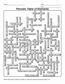 Periodic Table Puzzle Worksheet Answers Elegant Make Crossword Puzzles with Super Crossword Creator