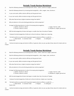 Periodic Table Review Worksheet Elegant Final Exam Review