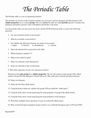 Periodic Table Review Worksheet New Periodic Table Worksheet by Simoninpng