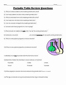 Periodic Table Review Worksheet Unique Periodic Table Review Worksheets by Chemistry Wiz