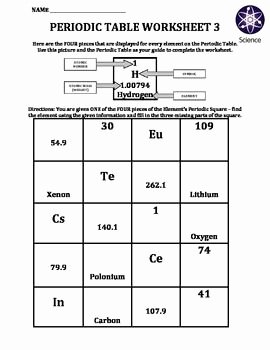 Periodic Table Worksheet High School Luxury Worksheet Periodic Table Worksheet 3