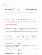 Periodic Trends Practice Worksheet Answers Awesome Periodic Trends Worksheet Answers 1 Honors Chemistry