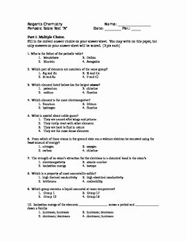 Periodic Trends Practice Worksheet Answers Elegant Periodic Table Test Trends Chemistry by Lesson Universe