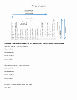 Periodic Trends Practice Worksheet Answers Elegant Periodic Trends Worksheet Answers