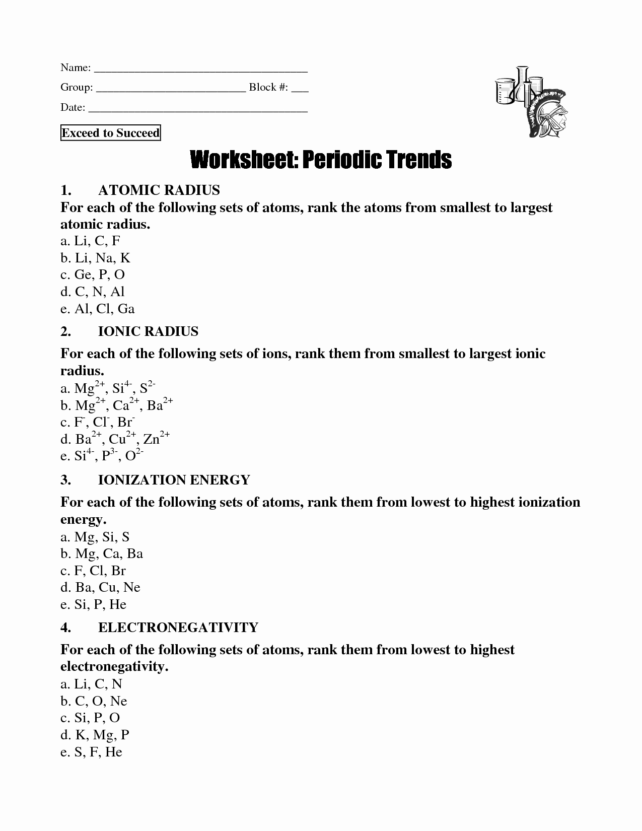 Periodic Trends Practice Worksheet Answers Fresh 20 Best Of Periodic Trends Worksheet Answers Key