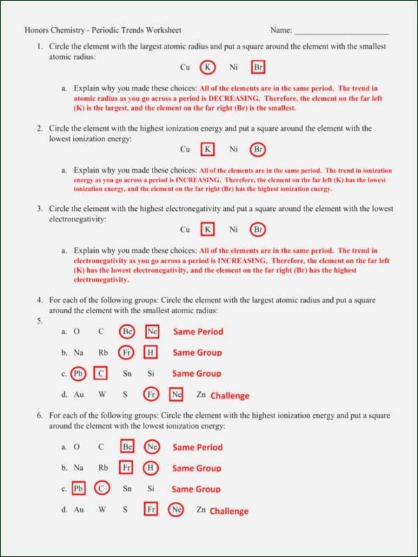 Periodic Trends Worksheet Answer Key Lovely Phases the Cell Cycle Worksheet Answer Key