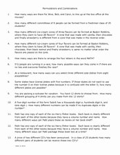 Permutations and Combinations Worksheet Lovely Permutations and Binations 6th 8th Grade Worksheet