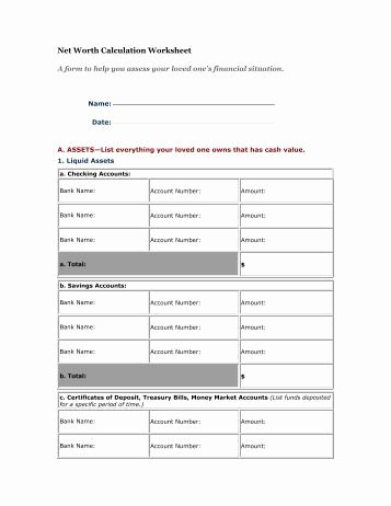 Personal Net Worth Worksheet Elegant Increasing Your Personal Net Worth the Journal Of Family
