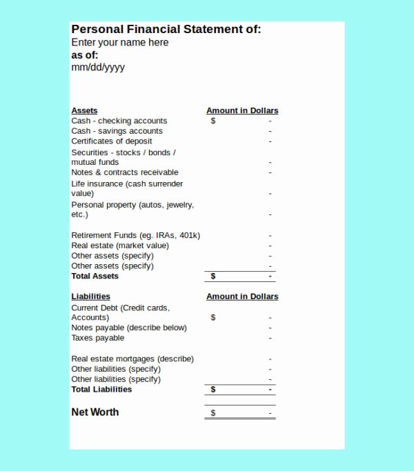 Personal Net Worth Worksheet Unique Free 19 Calculator Spreadsheet Samples and Templates