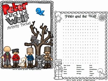 Peter and the Wolf Worksheet Beautiful Peter and the Wolf Activity Fun Packet Worksheet