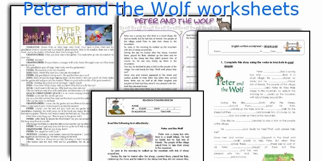 Peter and the Wolf Worksheet Lovely English Teaching Worksheets Peter and the Wolf
