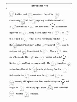 Peter and the Wolf Worksheet Unique Peter and the Wolf Rebus Story by Mrs Breyne