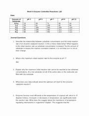 Ph Worksheet Answer Key Best Of Week 5 Enzyme Controlled Reactions Lab Sheet Filled with