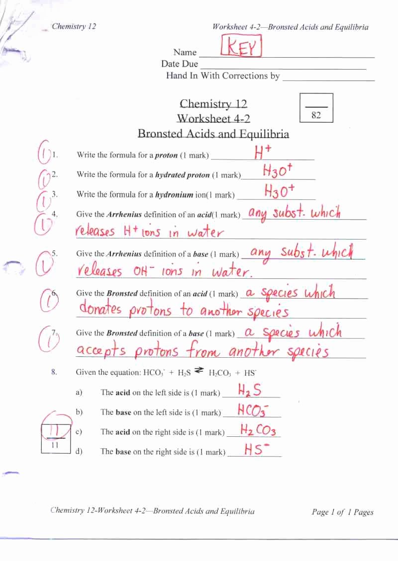 Ph Worksheet Answer Key Fresh Chemistry 12 Mr C S Math and Science Website
