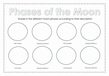 Phases Of the Moon Worksheet Luxury Phases Of the Moon Activity