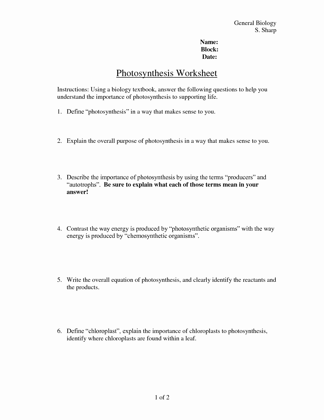 Photosynthesis and Respiration Worksheet Answers Awesome 12 Best Of Synthesis Diagrams Worksheet Answer